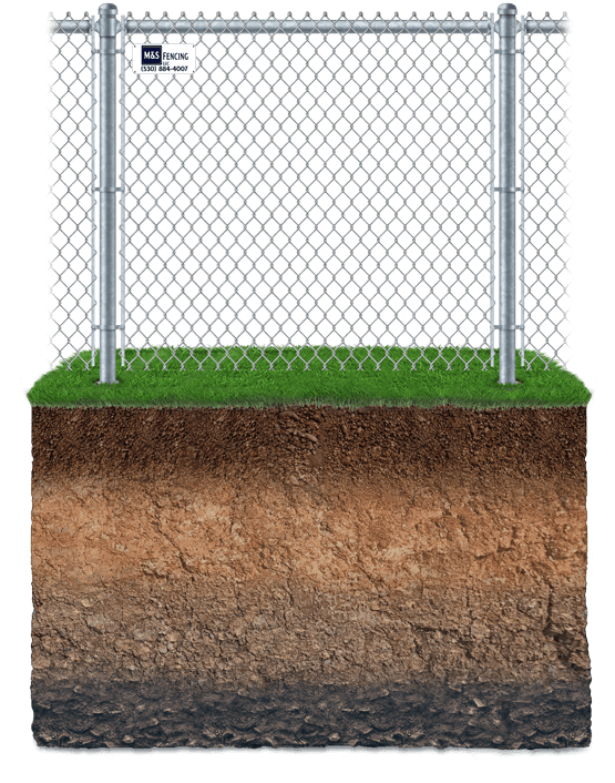 No dig chain link fence company in Yuba City