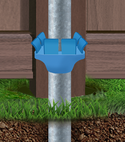 No dig Composite fence post in Yuba City