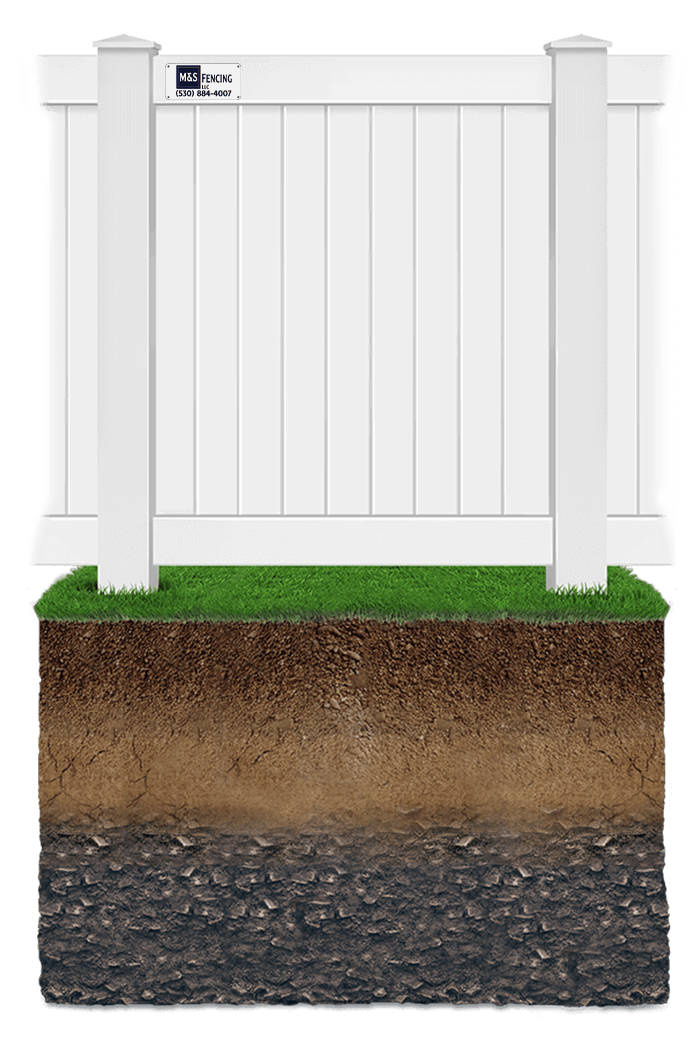 No dig vinyl fence company in Yuba City