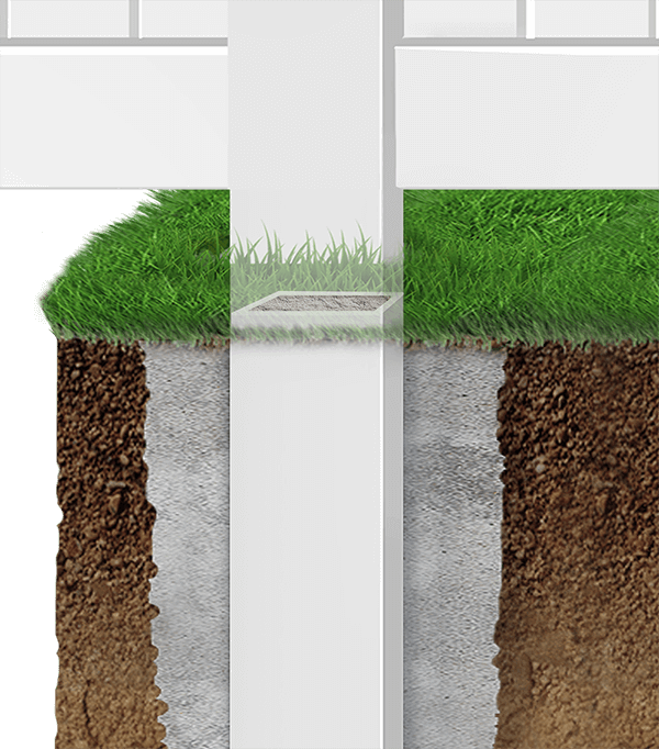 Vinyl fence post with concrete in Yuba City