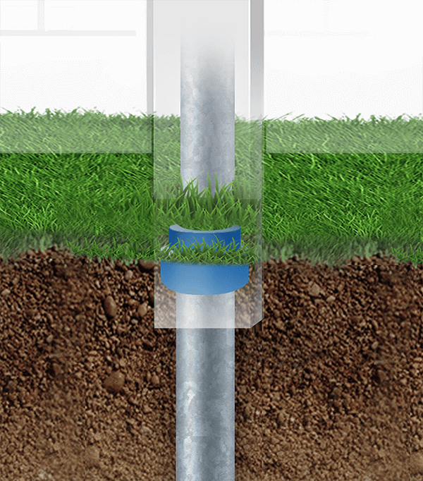 No dig Vinyl fence post in Yuba City