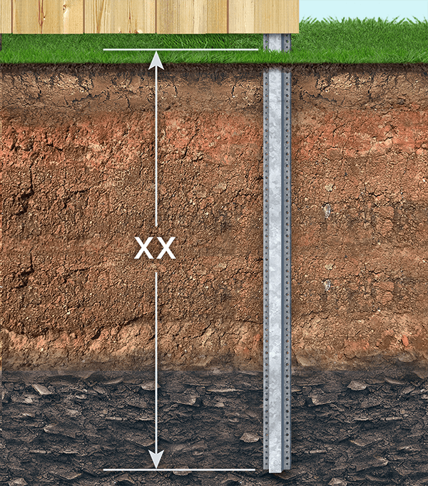 No dig Wood fence post in Yuba City