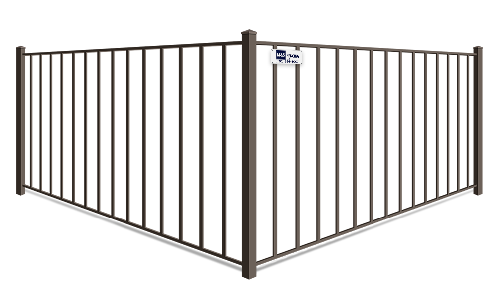2-Rail aluminum fence company in Yuba City