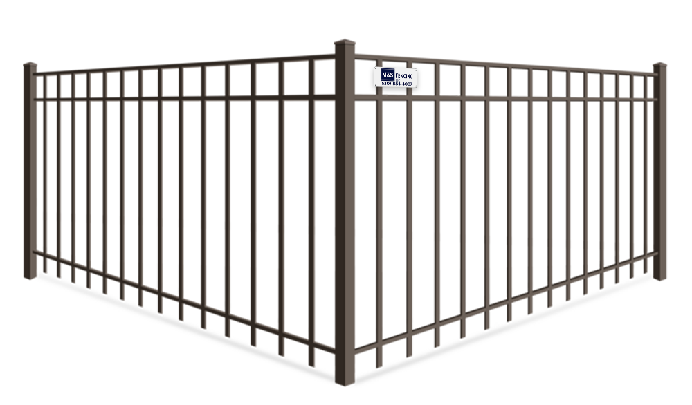 3-Rail aluminum fence company in Yuba City