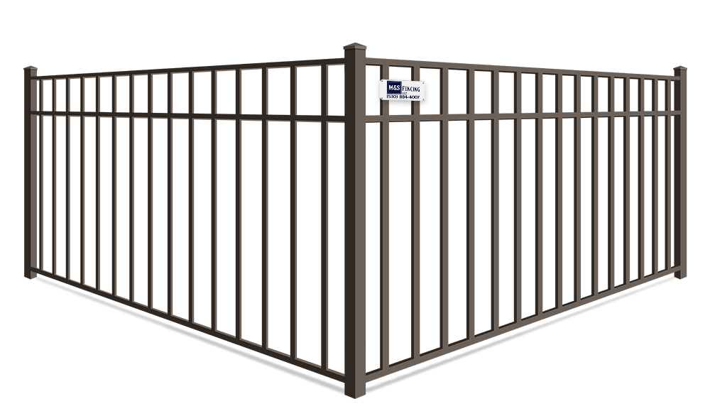 3-Rail aluminum fence company in Yuba City