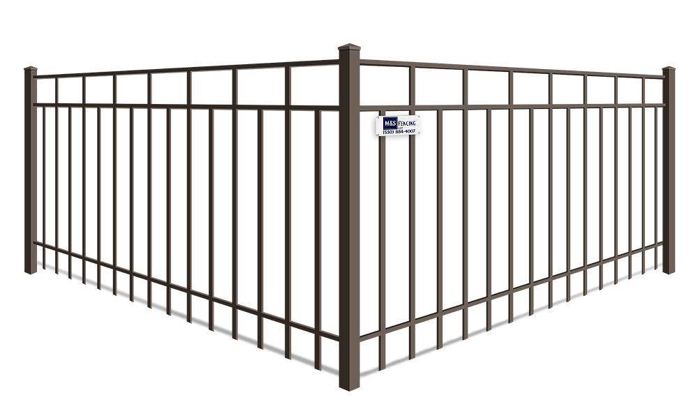 Alternating Picket Flat Top aluminum fence company in Yuba City