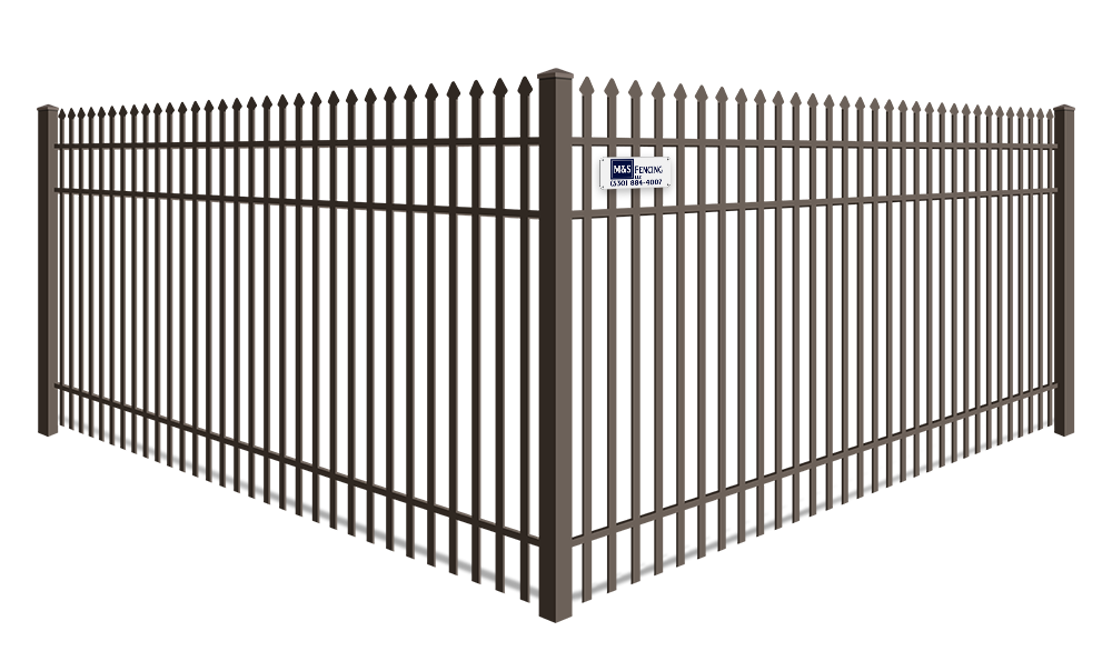 Double Picket Spear Top aluminum fence company in Yuba City