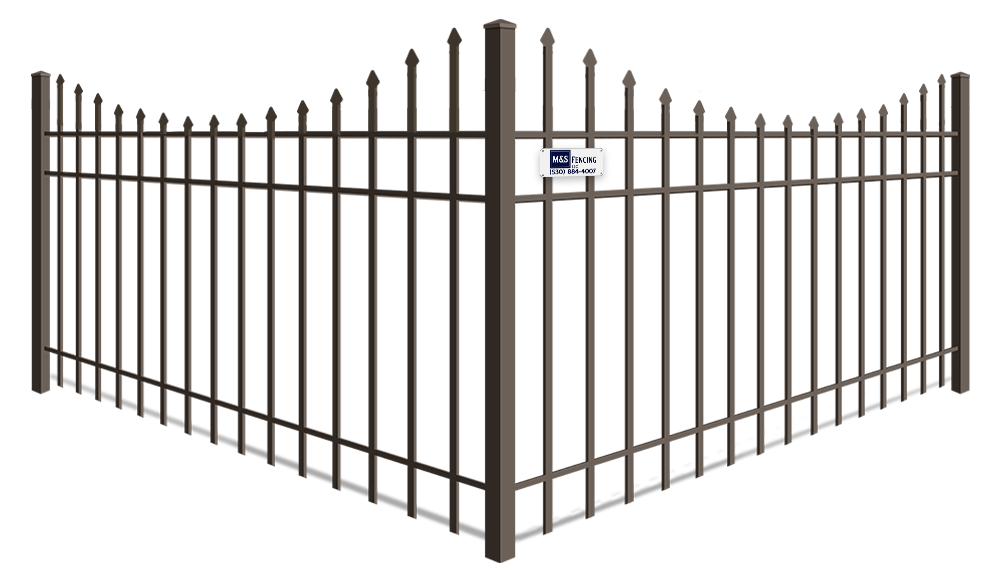 Scalloped Top aluminum fence company in Yuba City