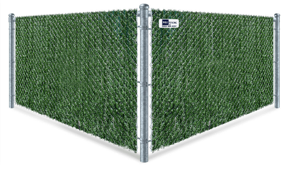 Hedge Semi-Privacy Chain Link fence contractor in Yuba City