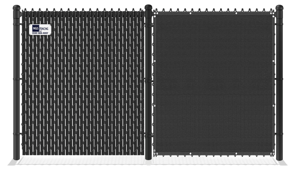 Privacy Slat Color Options For Chain Link Fence in Yuba City