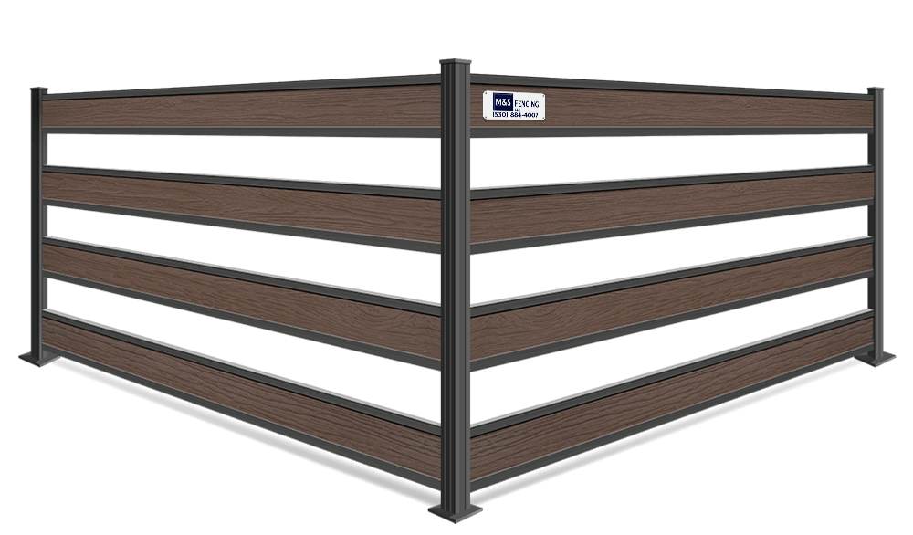 Semi-Privacy Composite Infill fence company in Yuba City