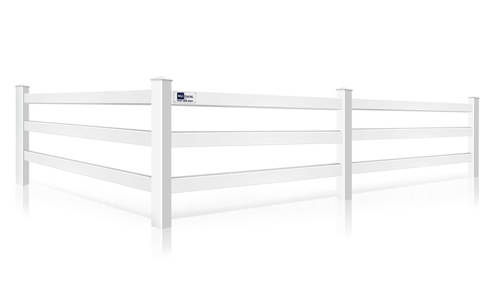 Decorative vinyl rail fence in the Yuba City area.