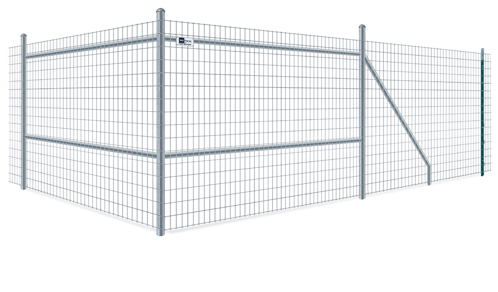 Wire Mesh T-post fence with H-brace for farms in the Yuba City area.