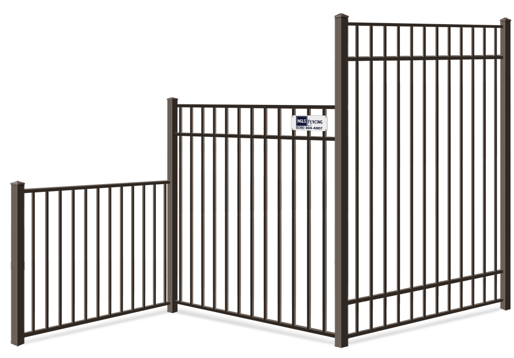 Ornamental Steel fence height options in Yuba City