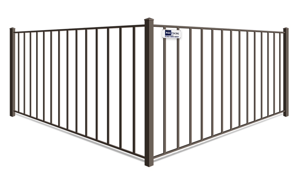 Commercial 2 rail aluminum fence company in Yuba City