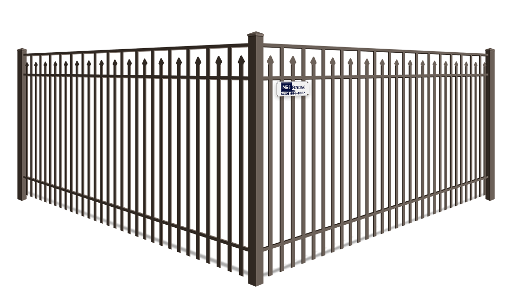 Decorative commercial aluminum fence company Yuba City