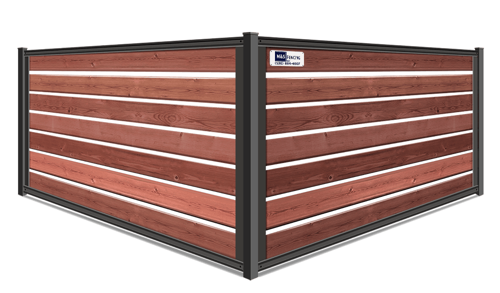 FenceTrac Semi-Privacy Wood Infill Fence Contractor in Yuba City