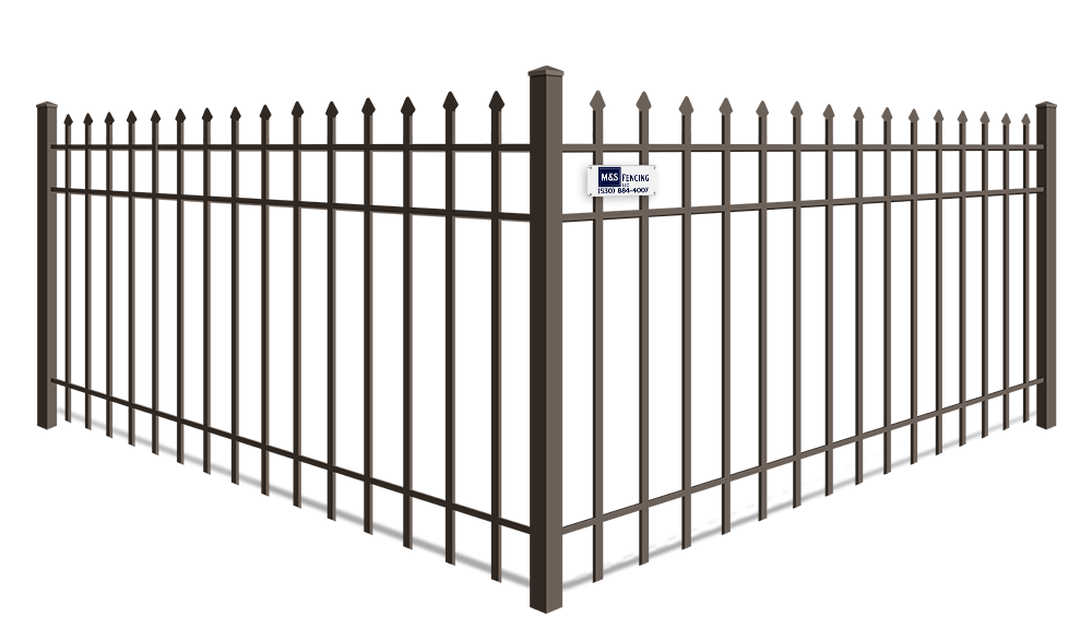 Spear top commercial aluminum fence contractor in Yuba City