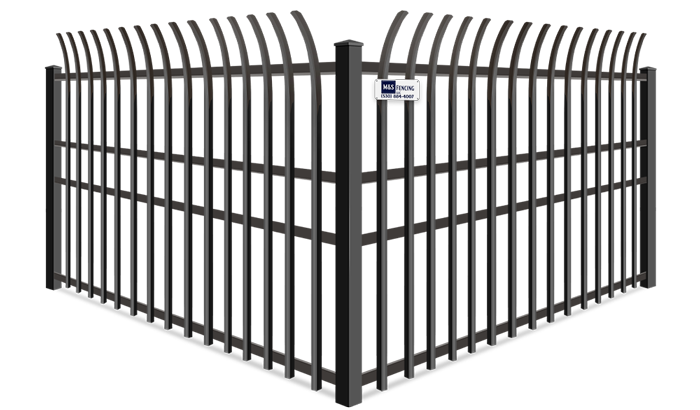 High Security Flat Top Pickets ornamental steel fence company in Yuba City