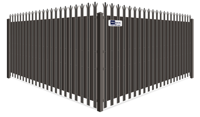 Trident Security With Privacy Slat ornamental steel fence company in Yuba City