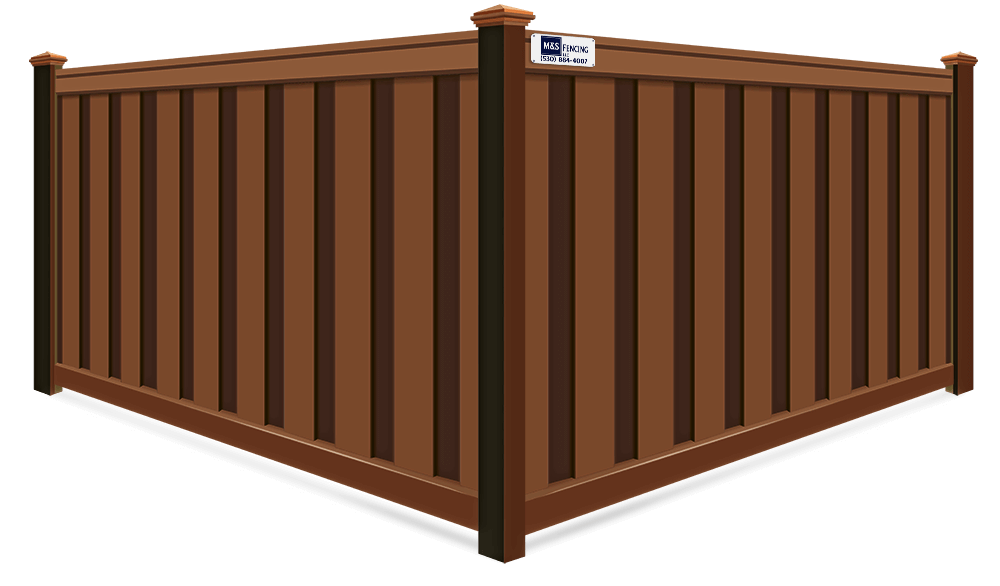Saddle Privacy Trex fence company in Yuba City