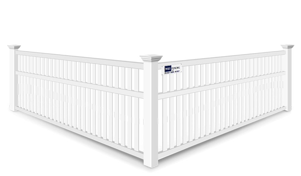 3 Rail Closed Picket vinyl fence contractor in Yuba City