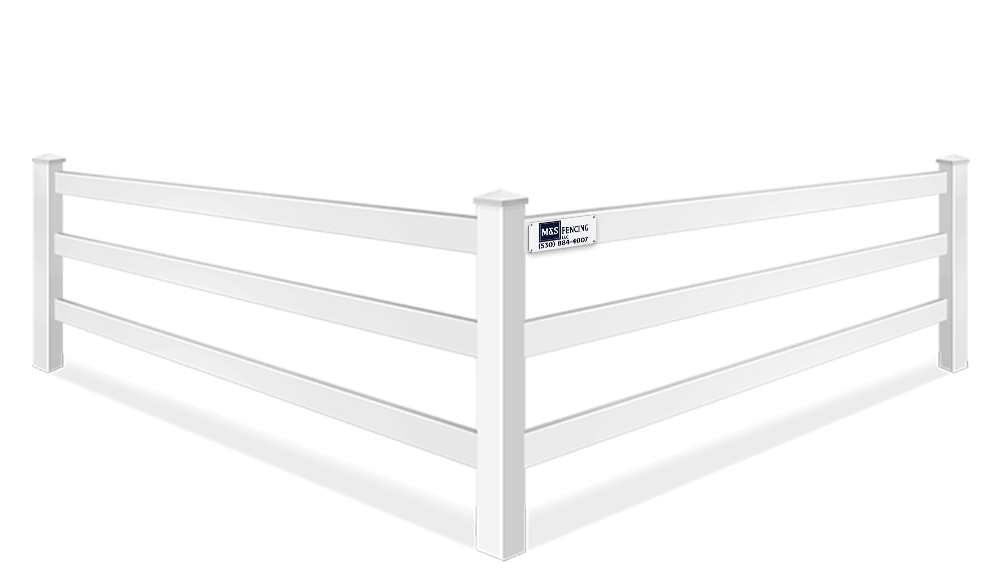 Post & Rail vinyl fence contractor in Yuba City