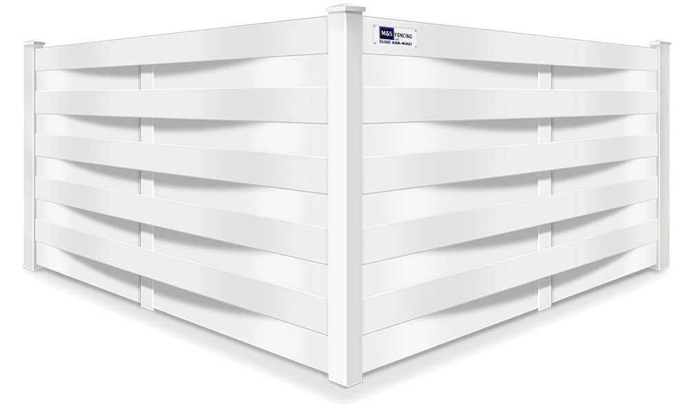 Basket Weave vinyl fence contractor in Yuba City