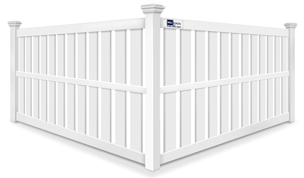 Semi-Privacy vinyl fence contractor in Yuba City