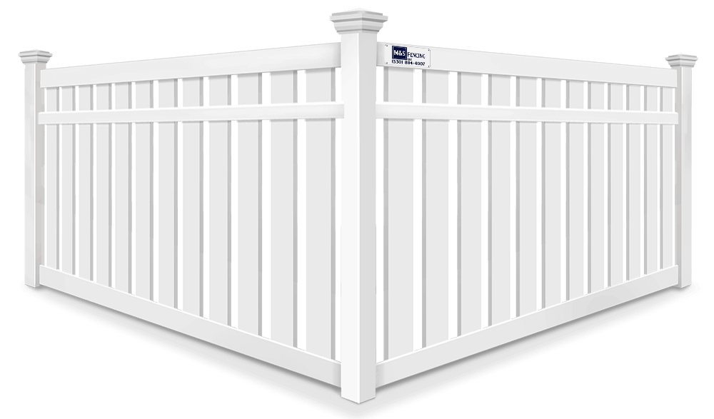 Semi-Privacy vinyl fence contractor in Yuba City