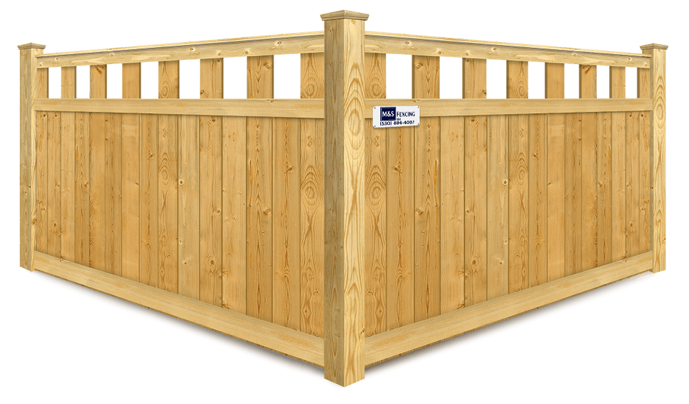 Extended Alternating Pickets wood fence company in Yuba City