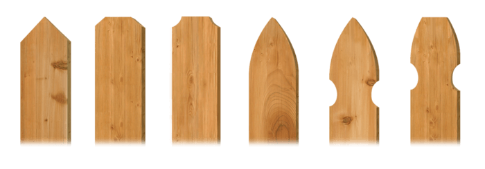 Picket styles - wood fence company in Yuba City