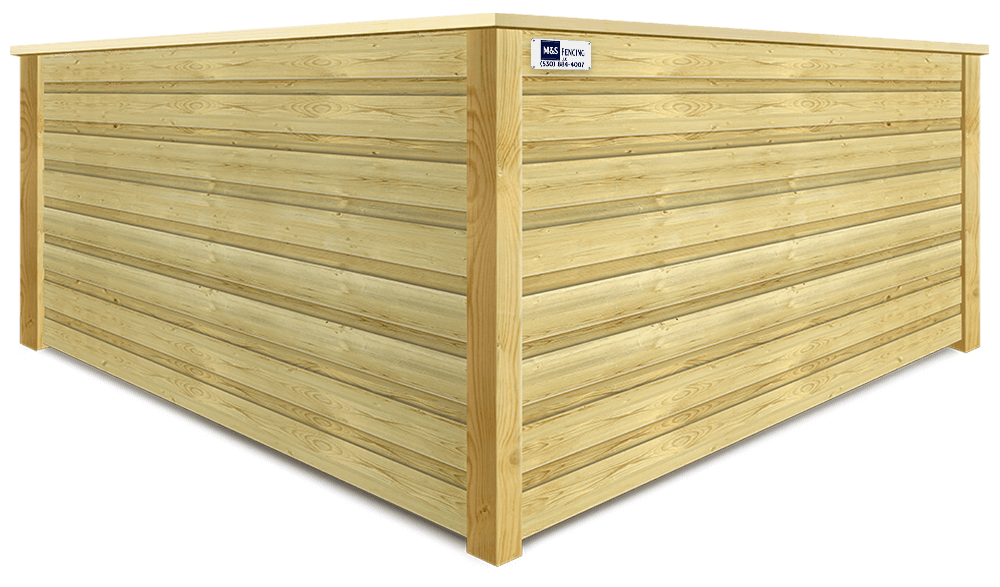 Horizontal Board On Board wood fence company in Yuba City