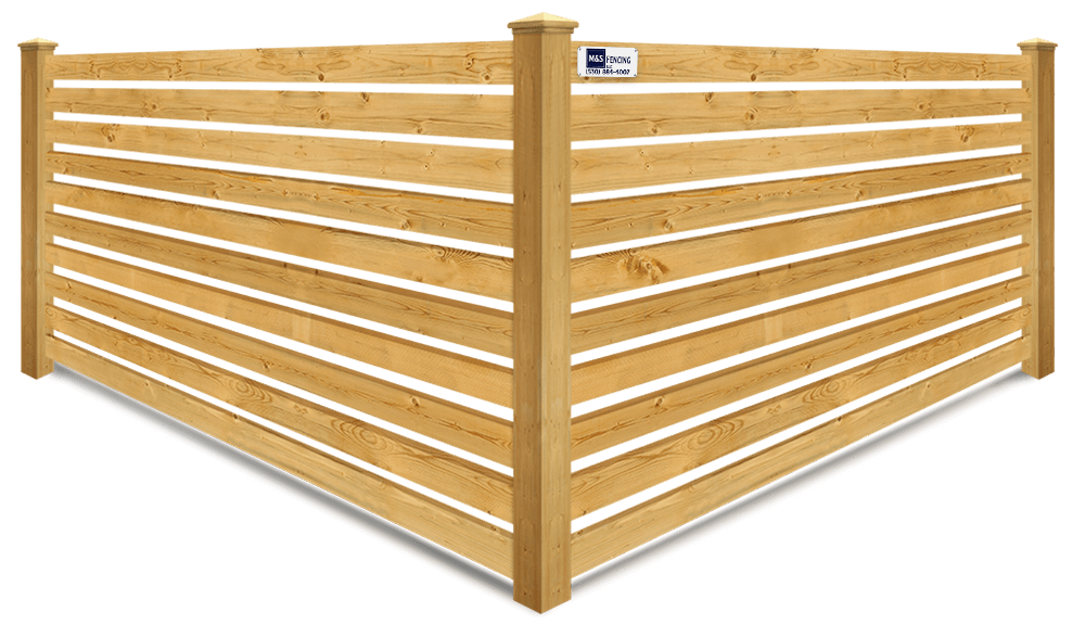 Horizontal Spaced Picket wood fence company in Yuba City