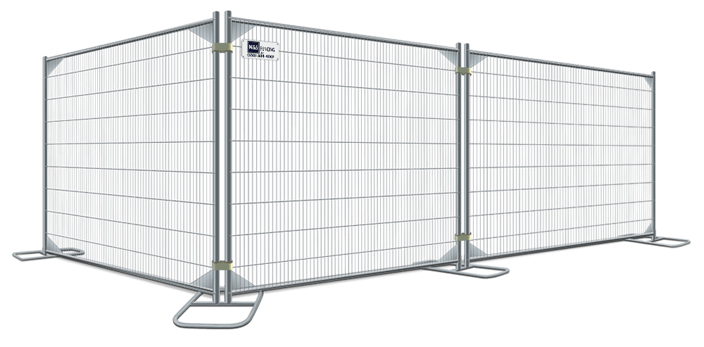 Temporary fence installation for the Yuba City area.